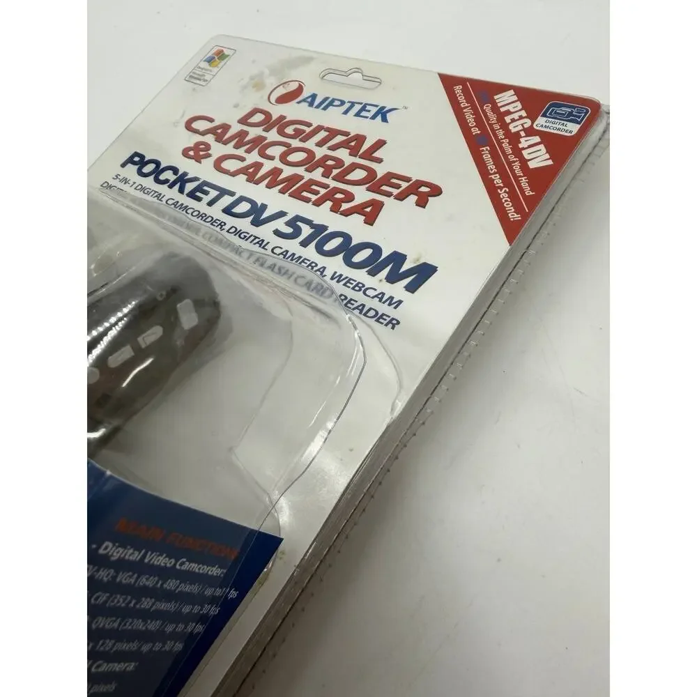 Aiptek Pocket DV 5100M 5MP Digital Camcorder New Missing Rubber Port Cover